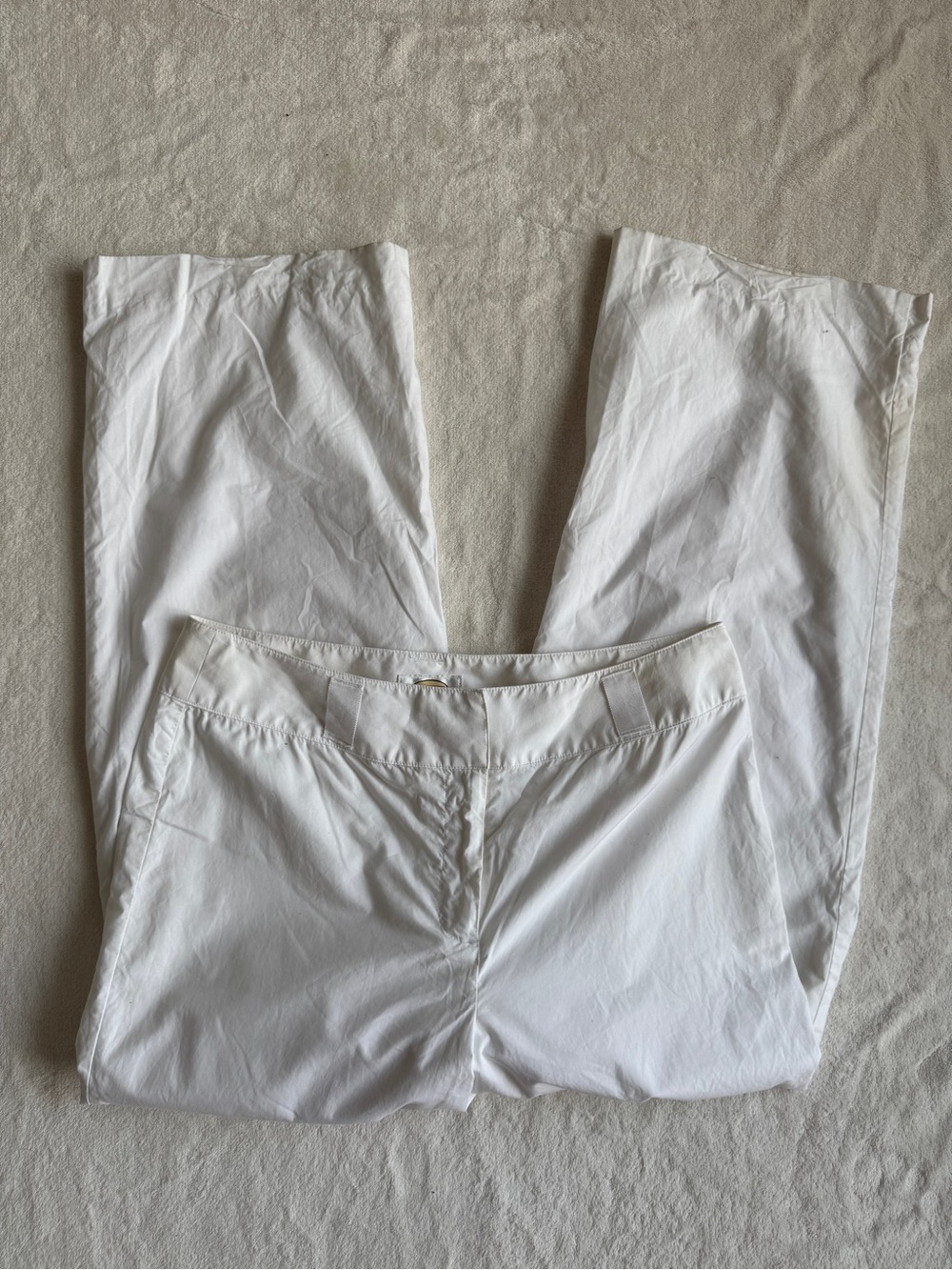 Talbots 100% Cotton White Straight Leg Pants